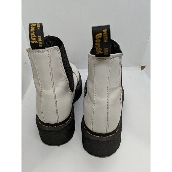 🤘😎 Dr. Martens Women's 2976 Quad Chelsea White Boots Size W5 US 6-6.5 - Picture 6 of 11